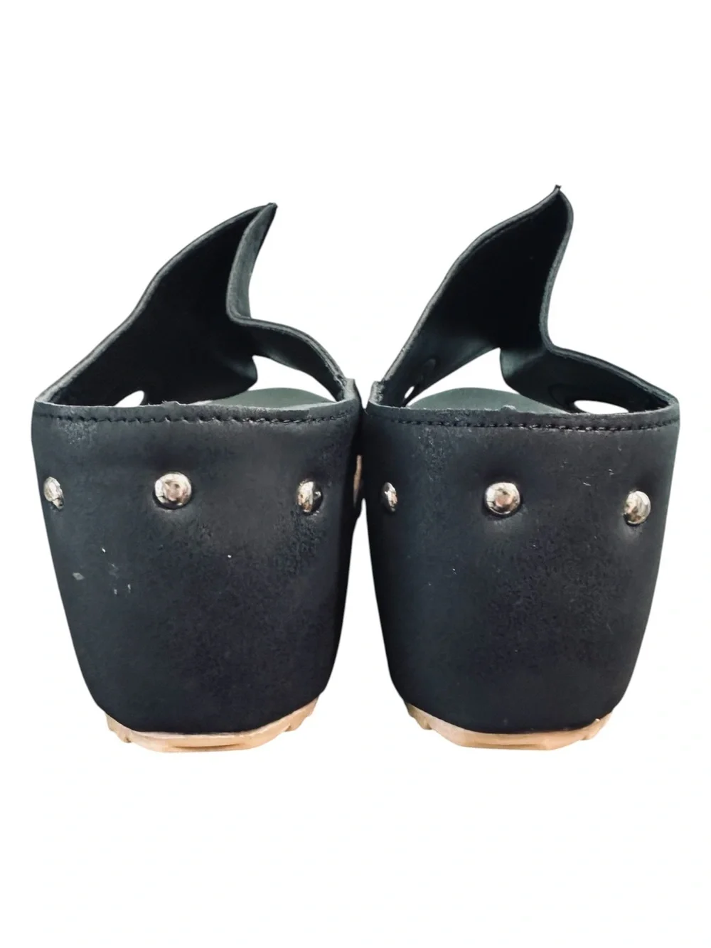 Black Cork Wedge Sandals - Women